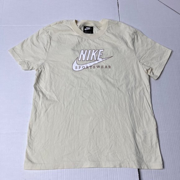 Nike Sportswear T-Shirt Women's Small Cream and Brown - Picture 1 of 7